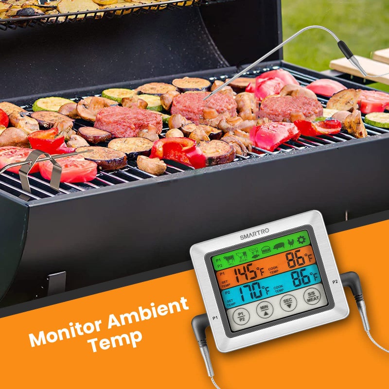SMARTRO ST54 Dual Probe Digital Meat Thermometer for Cooking Food Kitchen Oven BBQ Grill with Timer Mode and Commercial-Grade Probes - Image 3